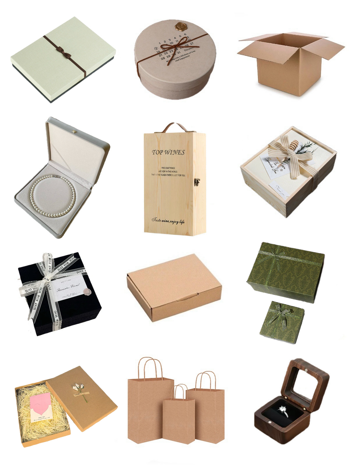Eco Friendly High-End Custom Logo Paperboard Gift Box White Red Green Square Rigid Customizable Accessories Printing for Perfume