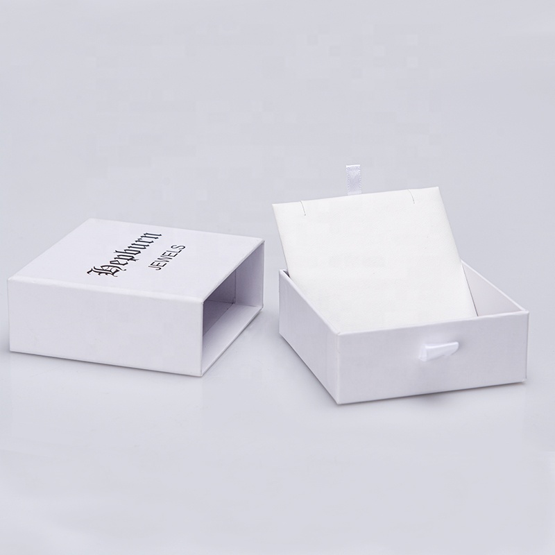 Jewelry Bracelet Necklace Box Earing Paper Gift Drawer Box Jewelry Packaging With Logo