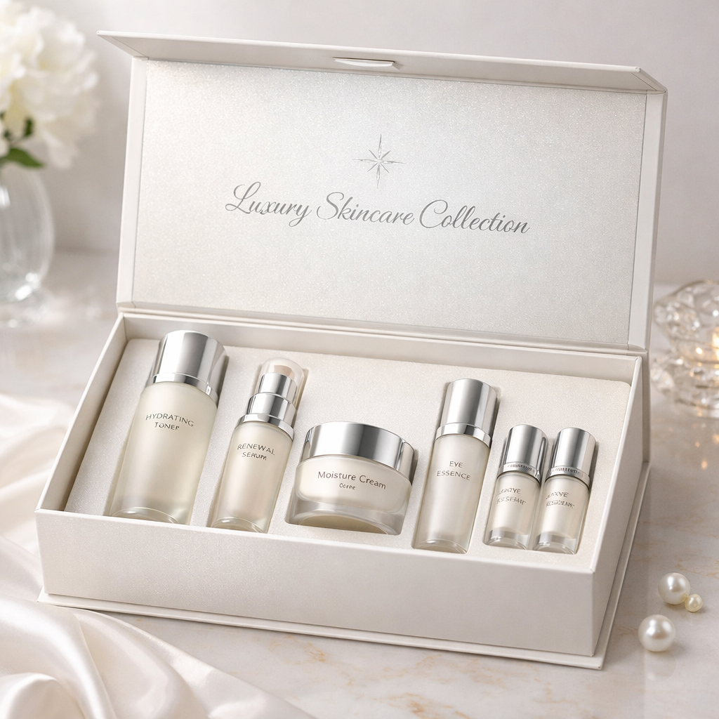 Luxury Custom Logo Printed Skincare Beauty Set Cosmetic Packaging Magnetic Box