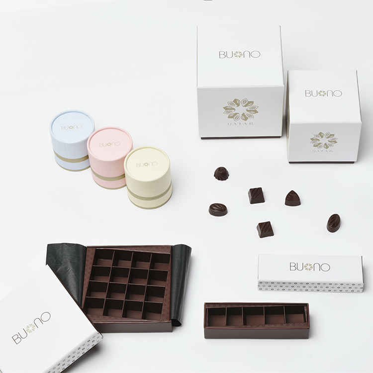 Wholesale Custom Logo Printed Eco Paper Truffle Packaging Chocolate Gift Box Luxury Chocolate Box With Insert Dividers