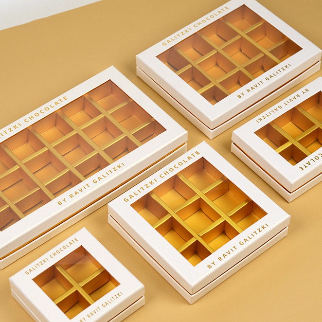 Custom Luxury Design Chocolate Gift Box Food Grade Candy Box Chocolate Packing Box With Dividers