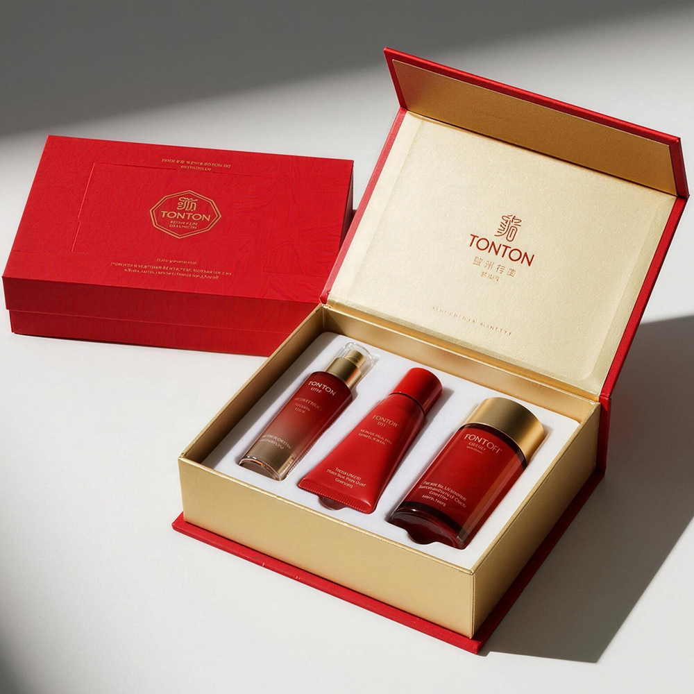 Custom Magnetic Box And Ivory White Gift Box For Skincare Set And Luxury Packaging Box Fine Paper Print