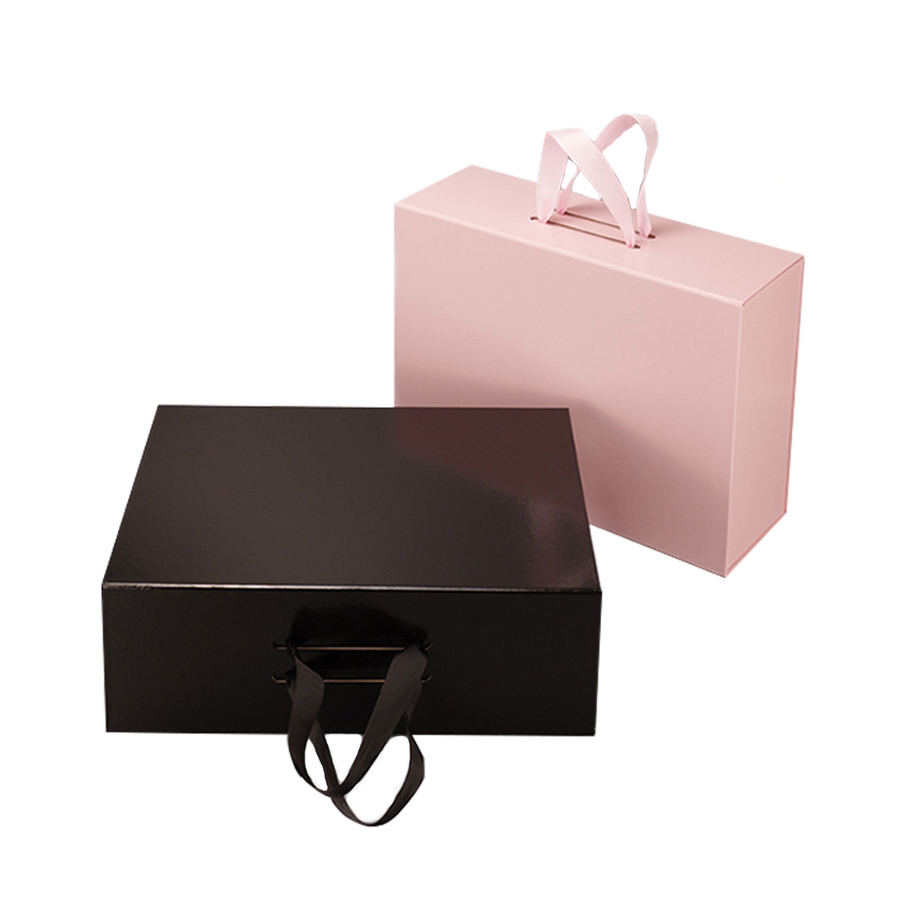 Durable Wedding Gift Invitation Card Boxes Hair Care Paper Cardboard Gift Box with Mental Handle
