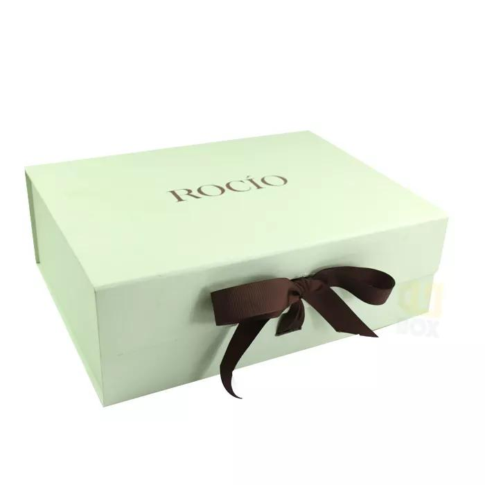 High End Folding Apparel Gift Box with Ribbon Custom Luxury Wedding Dress Shirts Shoes Magnetic Packaging Boxes Baby Clothes