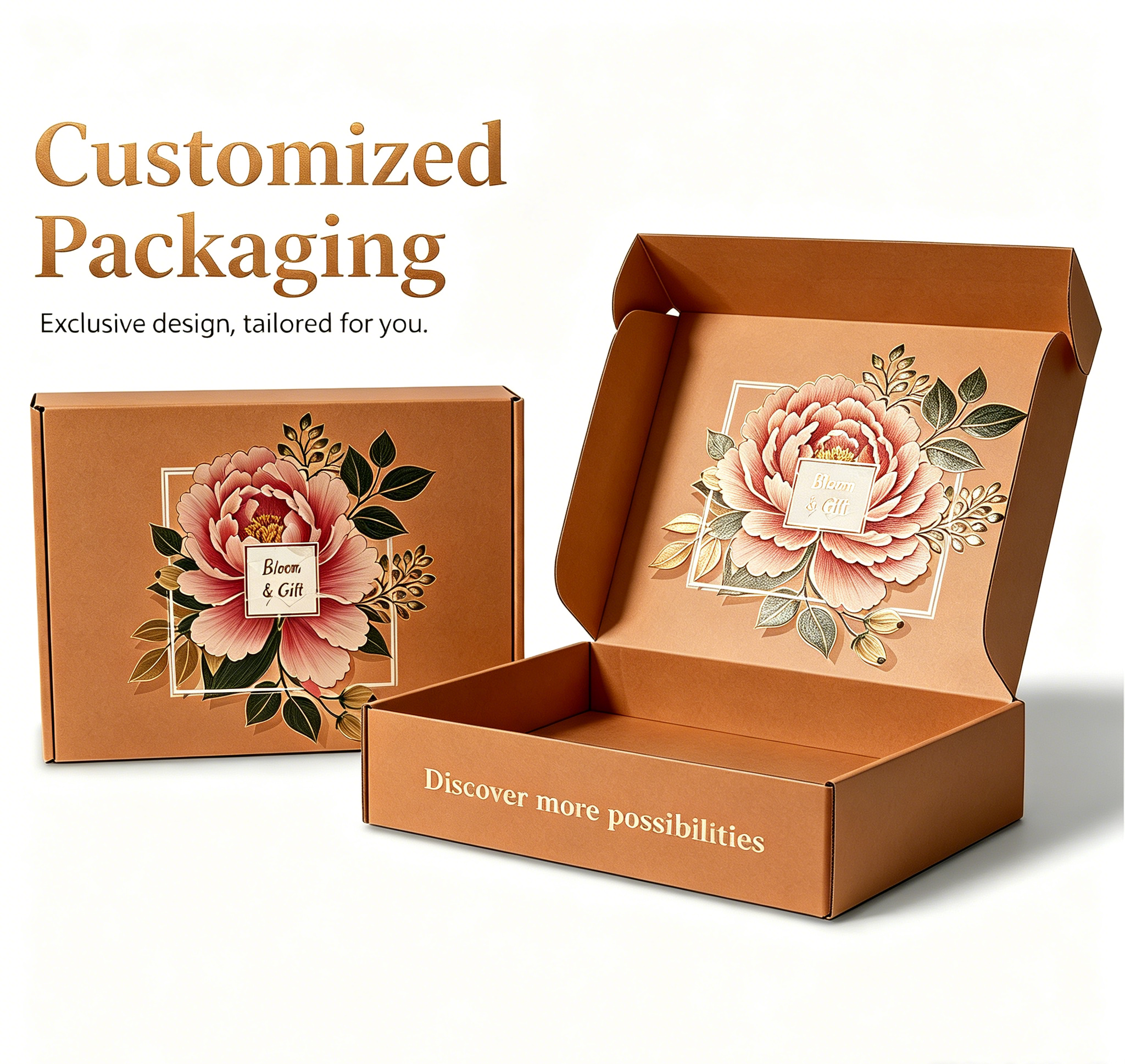 Heavy Duty Recyclable Holographic Effect Corrugated Cardboard Box with Four-Color Printing and UV Coating for Premium Skincare