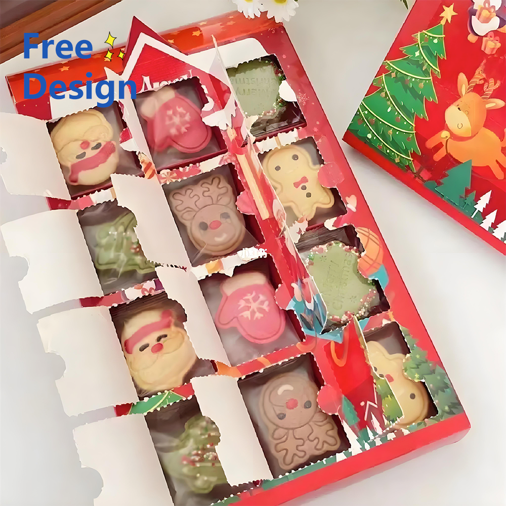Personalized Customization Christmas Advent Calendar Blind Box Packaging DIY Mystery Funny Box Surprise Paper Boxes