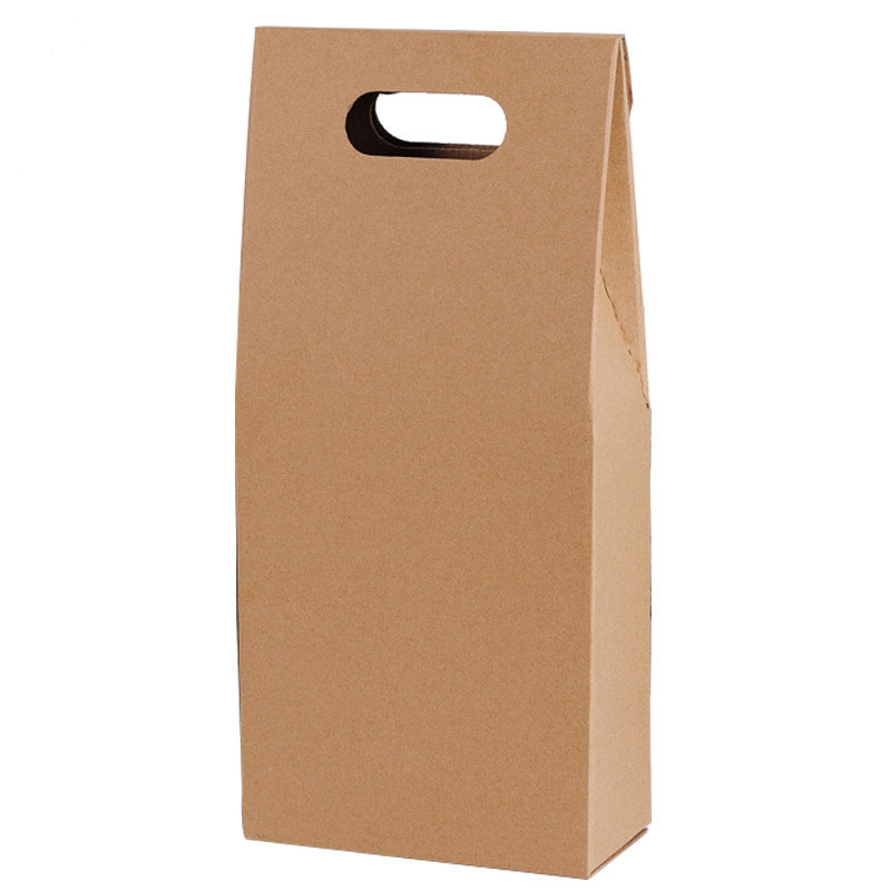Customizable OEM Wholesale Portable Kraft Packing Gift Wine Box