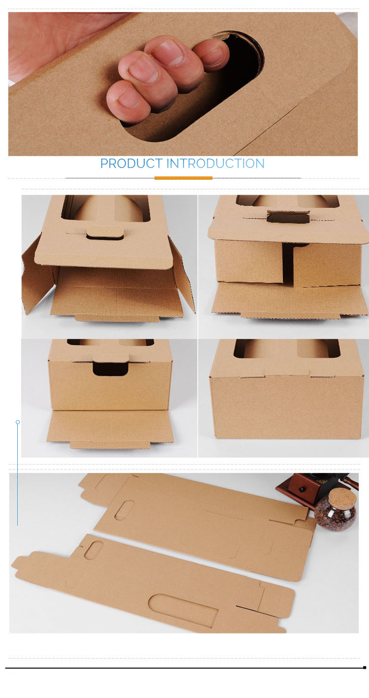 Customizable OEM Wholesale Portable Kraft Packing Gift Wine Box Detail