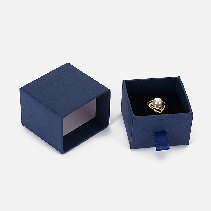 High-end Blue Paper Jewelry Box Wholesale Special Necklace Stud Bracelet Creative Packaging Gift Box China