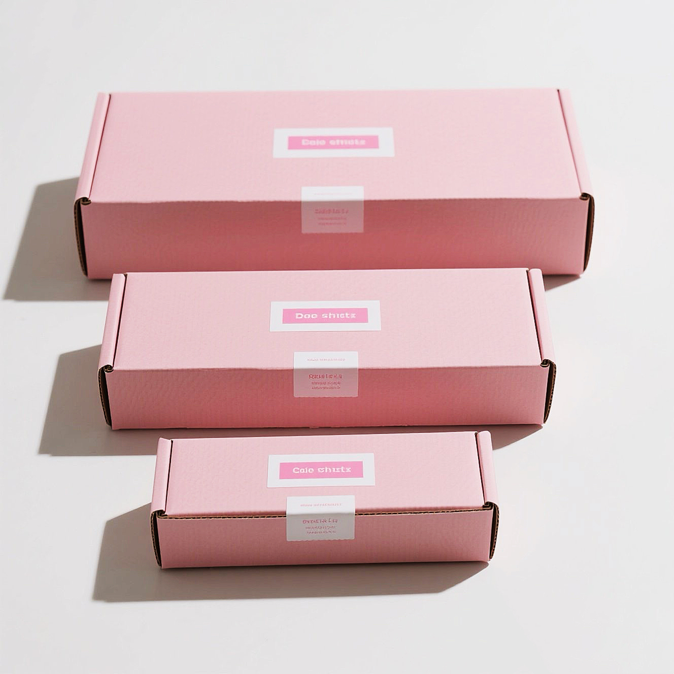Custom Recyclable Logo Pink Kraft Paper Shipping Boxes For Small Business For Postal Mailer Gift Packaging For Shoes Clothes