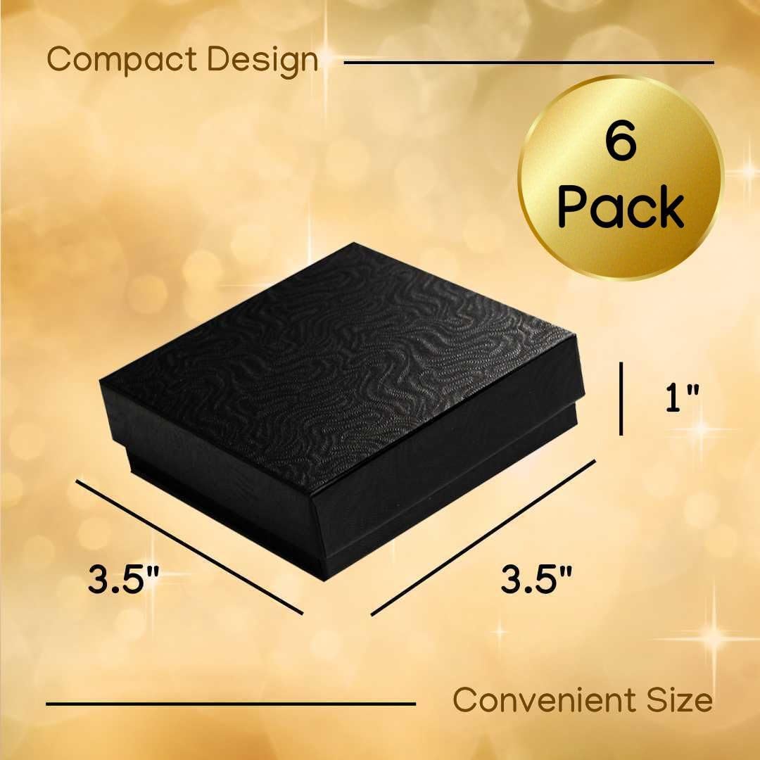 Luxury Square Rigid Cardboard Jewelry Gift Box with Lid and Base EVA Insert Paper Packaging Box for Earrings Necklace Bracelet