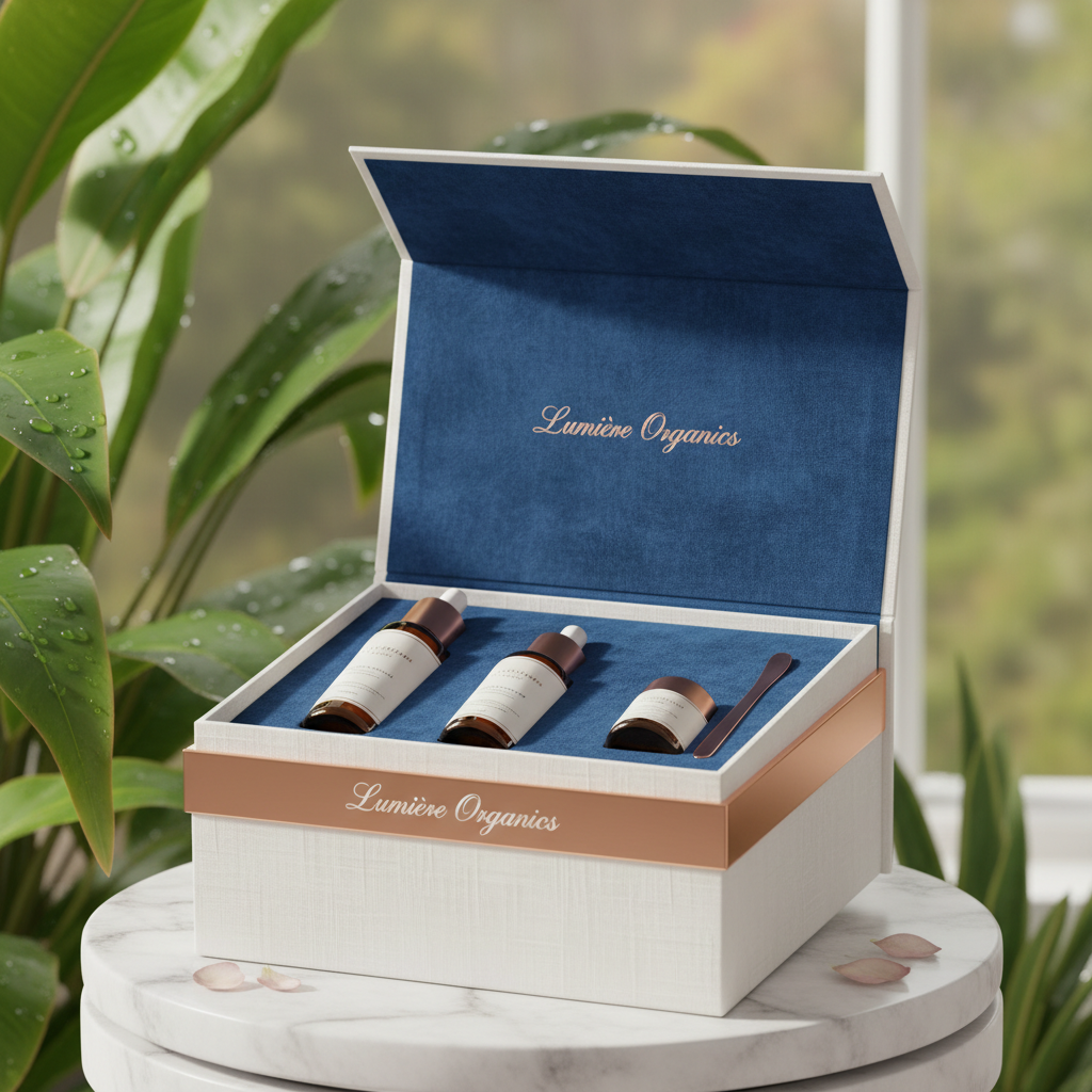 Luxury Custom Logo Printed Skincare Beauty Set Cosmetic Packaging Magnetic Box