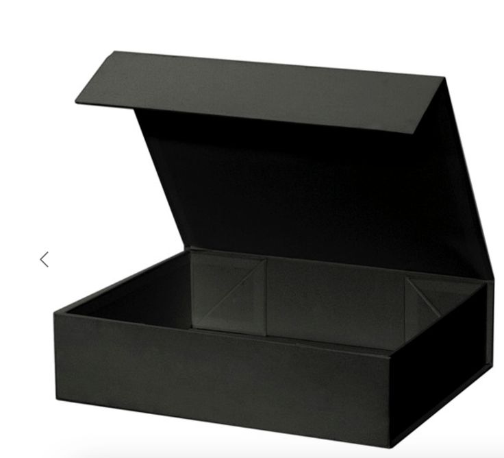 Black Flap Lid Packaging Cardboard Bespoke Custom Folding Boxes Magnetic Closure Gift Box