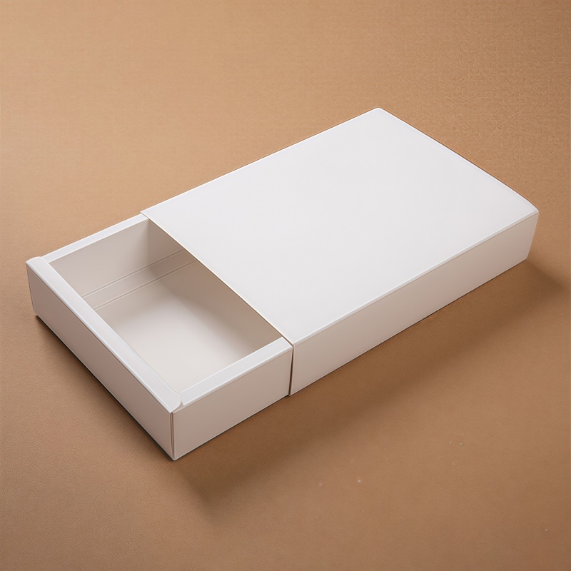 Manufacturer Custom Logo Printed Recycled Materials Cardboard Gift Box UV Coating Kraft Paperboard Drawer Box Gold Foil Stamping