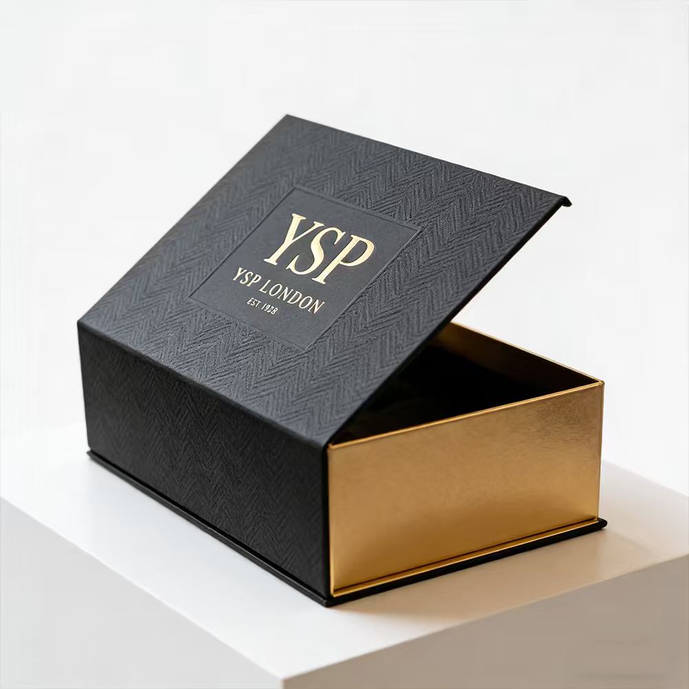 Eco Friendly Biodegradable Luxury Gift Box Custom Logo Embossed Specialty Paper Magnetic Packaging Compostable Rigid Box