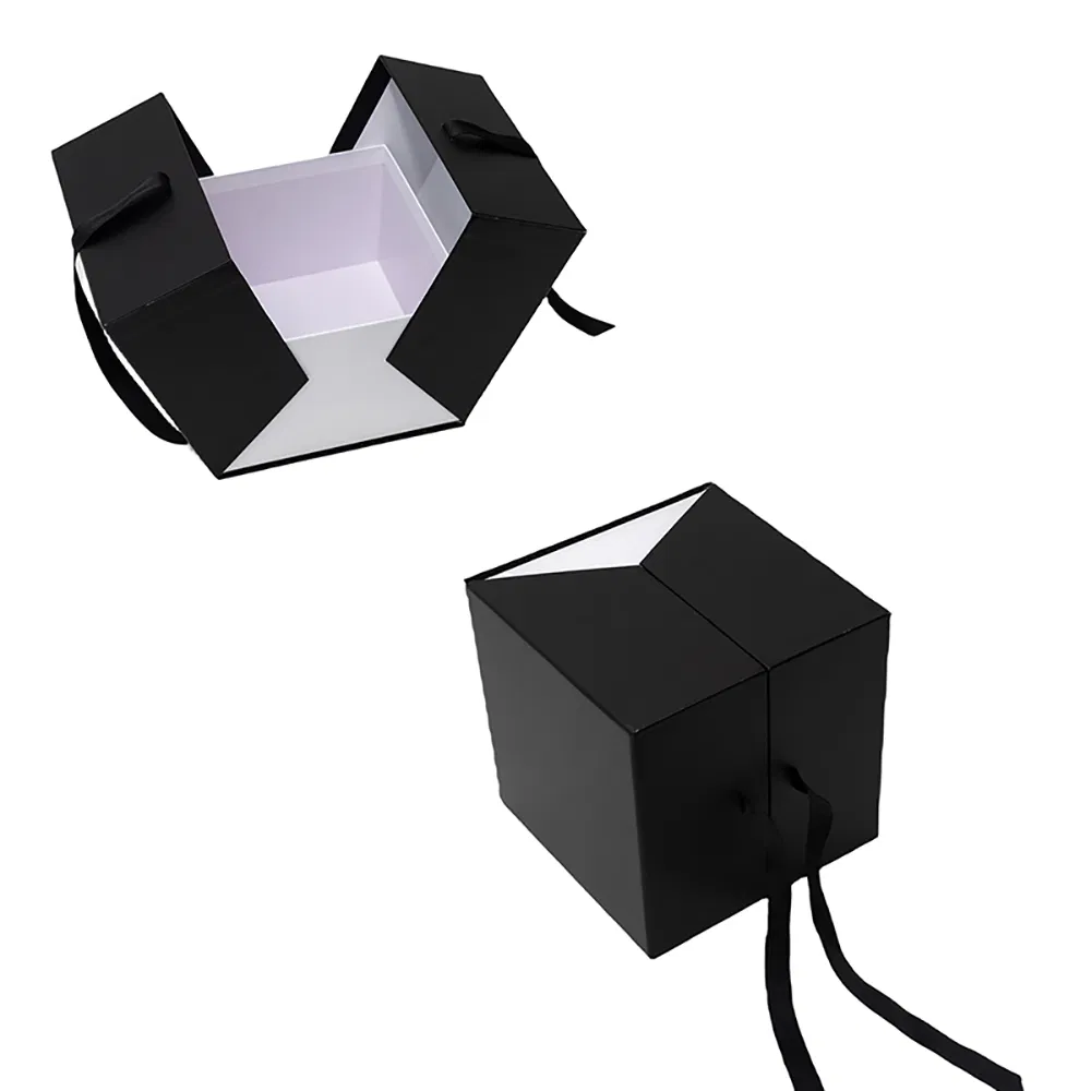 Wholesales Black Luxury Gift Boxes Perfume Box for Cosmetic Gift Bag Wedding Paper Box