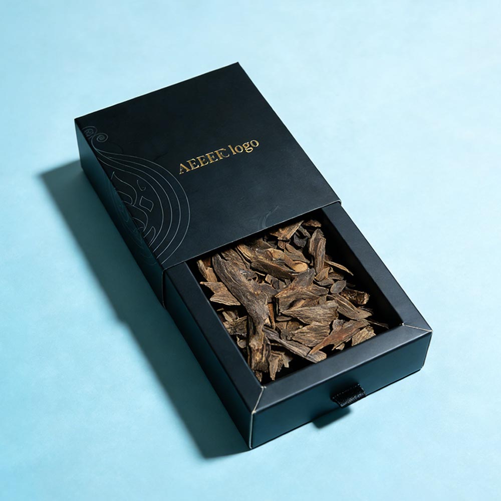 Sustainable Custom Drawer Box For Agarwood &amp; Aromatic Wood Storage Oud &amp; Sandalwood Paper Gift Boxes
