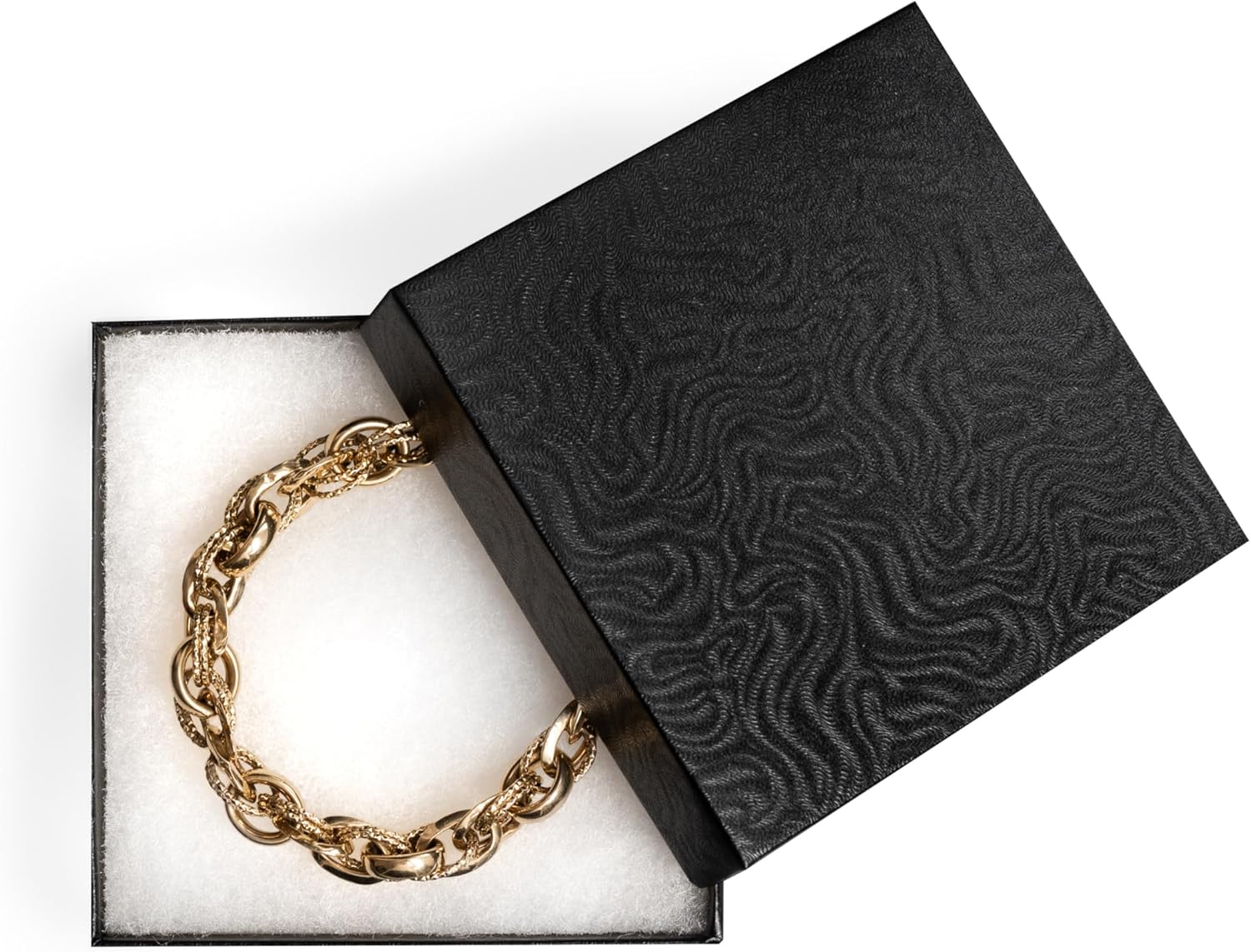 Luxury Square Rigid Cardboard Jewelry Gift Box with Lid and Base EVA Insert Paper Packaging Box for Earrings Necklace Bracelet