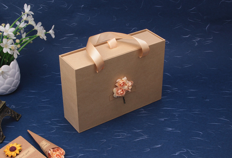 Creative Drawer-Style Kraft Paper Gift Box for Skincare Cups &amp; Cosmetics; Birthdays and Holidays