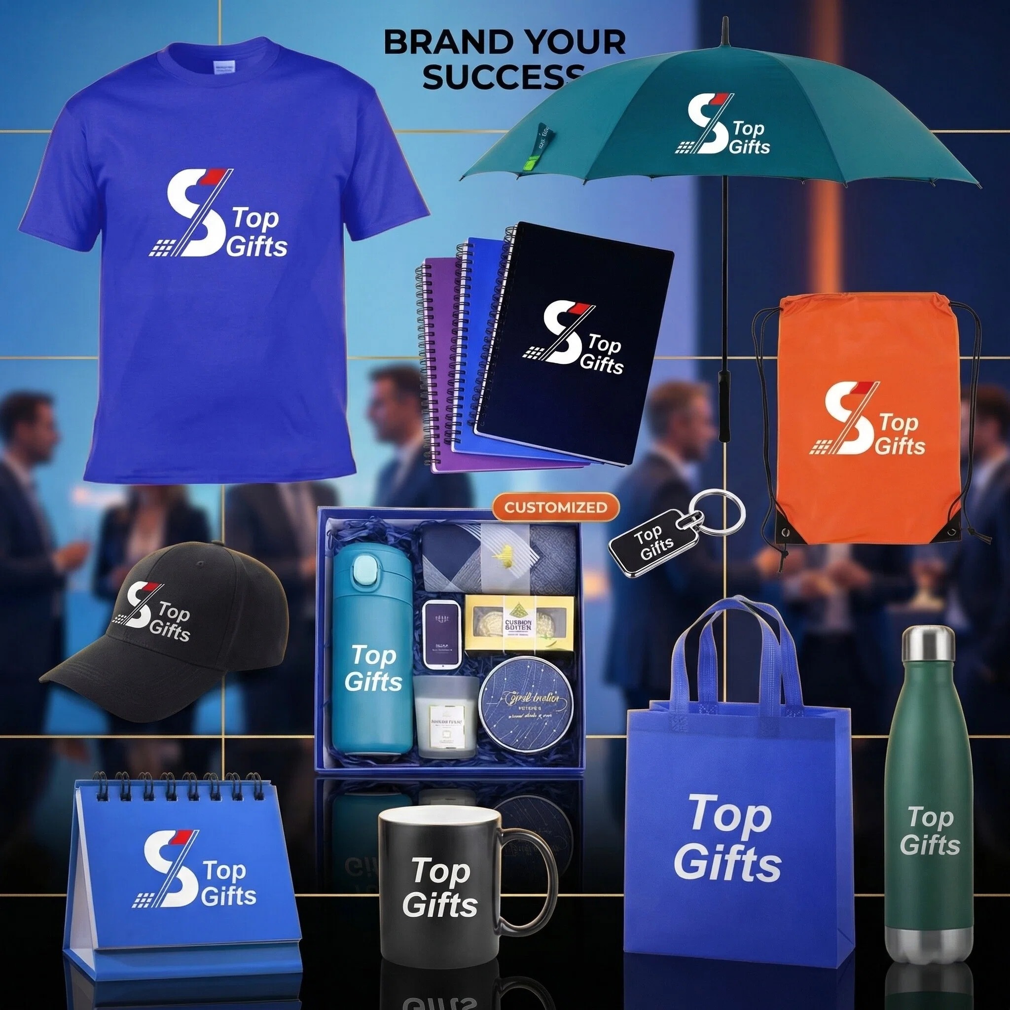 Custom Promotional Corporate Gifts Set;Bulk Business Gift Boxes with Logo,Customizable Gift Sets for Employee, One-Stop Solution