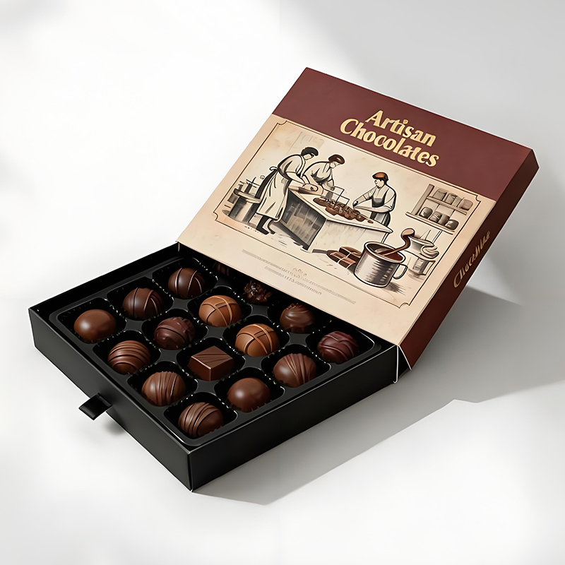 Custom Printing Logo Chocolate Gift Boxes Design Magnetic Clamshell Folding Rigid Cardboard Paper Packaging Box for Food
