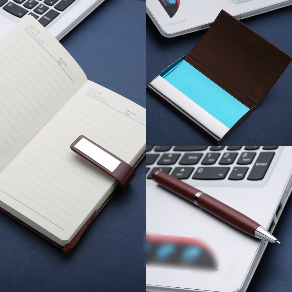 OEM Customization Corporate Gift Box UV Printing Silk Screen for Business Meeting Professional Stationery Gift Set