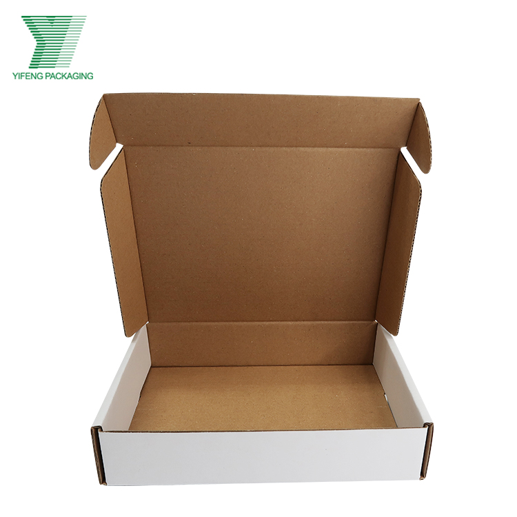 E Flute Corrugated Board White Craft Paper Flat Pack Shipping Mailer Box Ready To Ship E-commerce Packaging Mailer Box