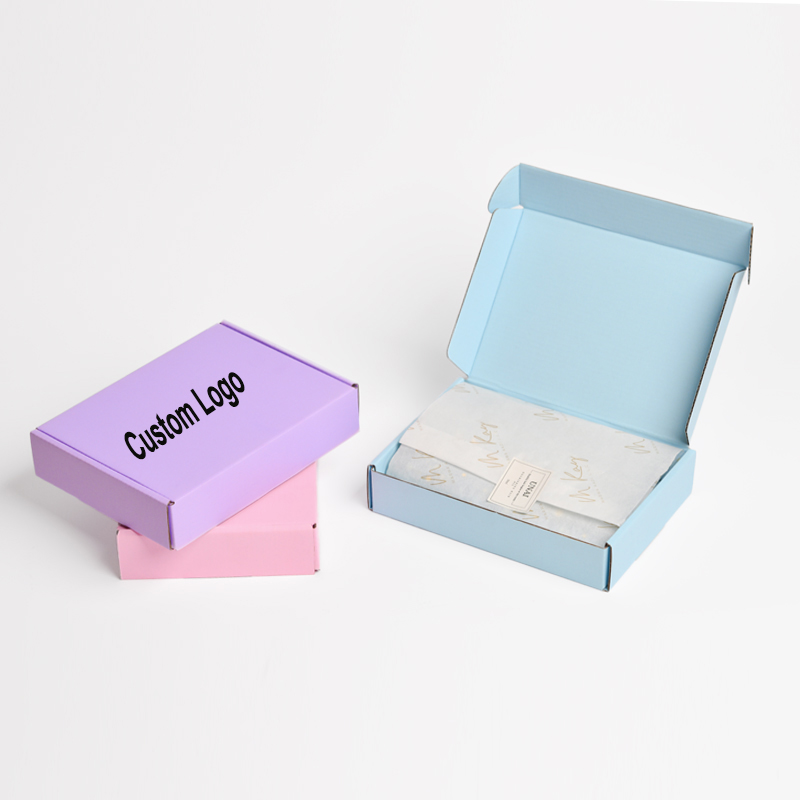 Personalized Subscription Mailer Shipping Paper Boxes Clothing Gift Packaging Mailer Box with Wrapping Paper
