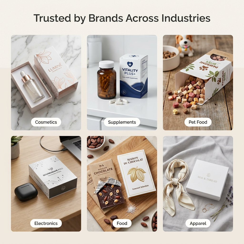 Space Saving Foldable 350gsm SBS White Cardboard Box For Mini Candle Trio Gift Shop Scented Candle Travel Aromatic Candle