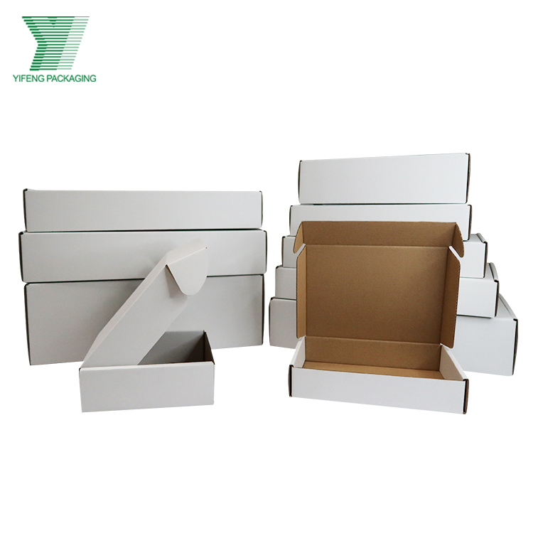 E Flute Corrugated Board White Craft Paper Flat Pack Shipping Mailer Box Ready To Ship E-commerce Packaging Mailer Box
