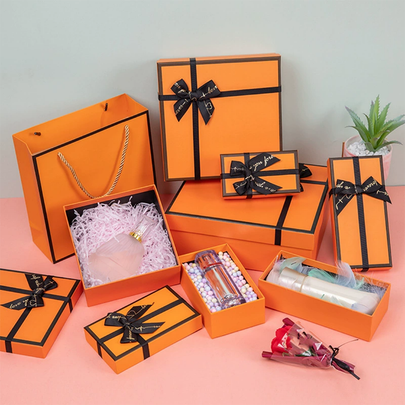 Wholesale Customizable Luxury Corporate Gifts Box Corrugated Board Eco-Friendly Rigid Boxes for Valentine's Supermarket Grocery