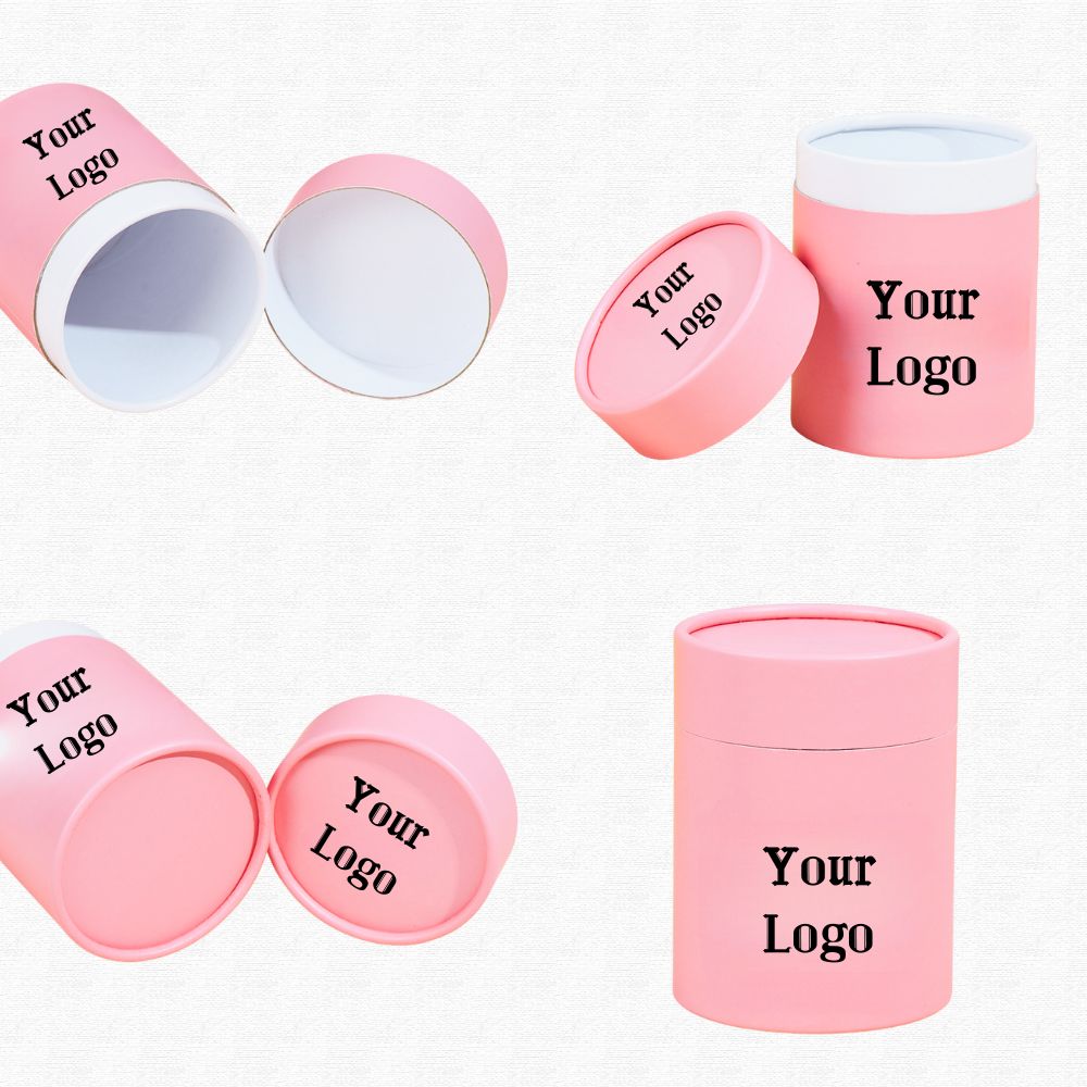 Custom Logo Round Boxes For Flowers Candles Perfume Tube Paper Box Packing Circle Gift Box