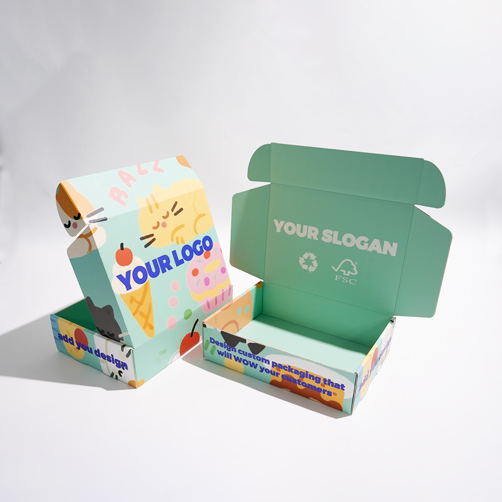 OEM Custom Eco-Friendly Corrugated Gift Fold Box Embossed Logo Printed Shipping Paper Mailer Packaging for Gifting Folder Type