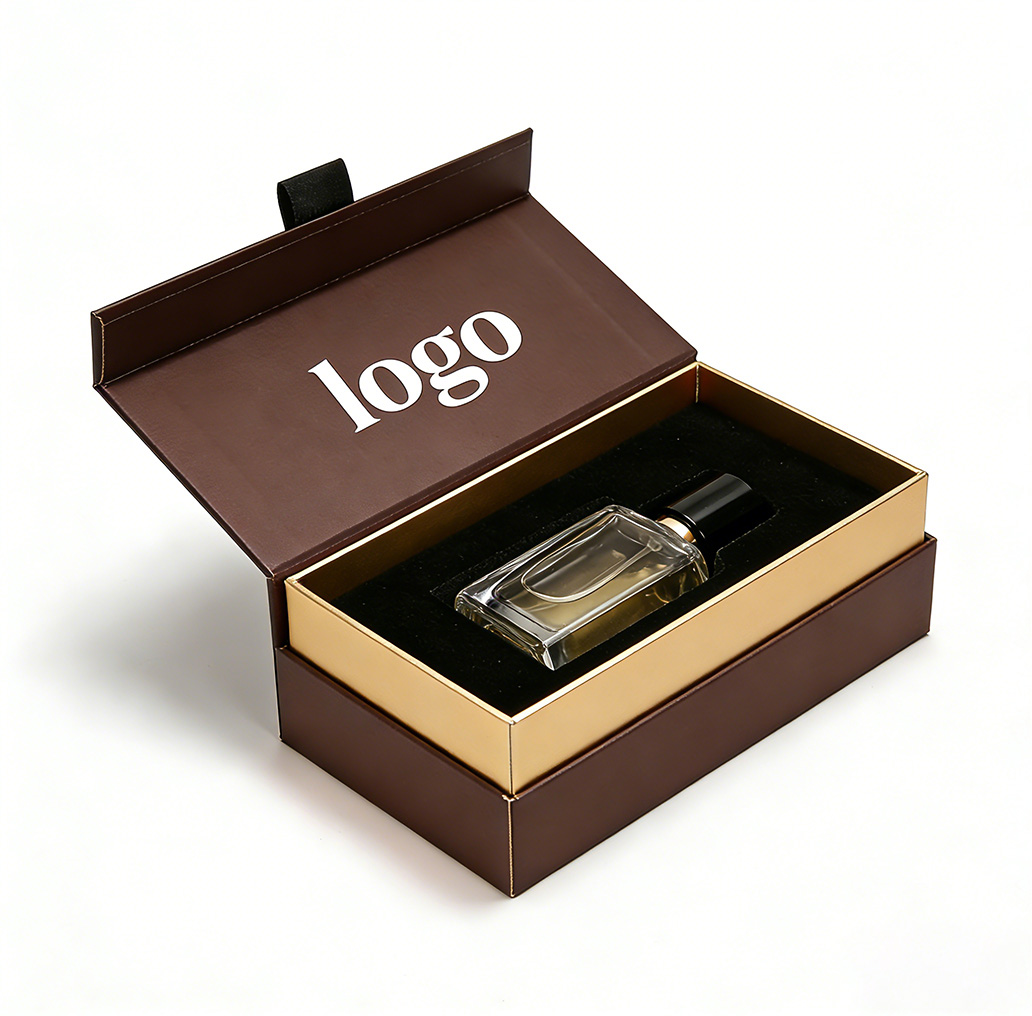 Custom Logo Luxury Perfume Packaging Box Eco-friendly Handmade Magnetic Rigid Cardboard Gift Box For Fragrance Outer Packing