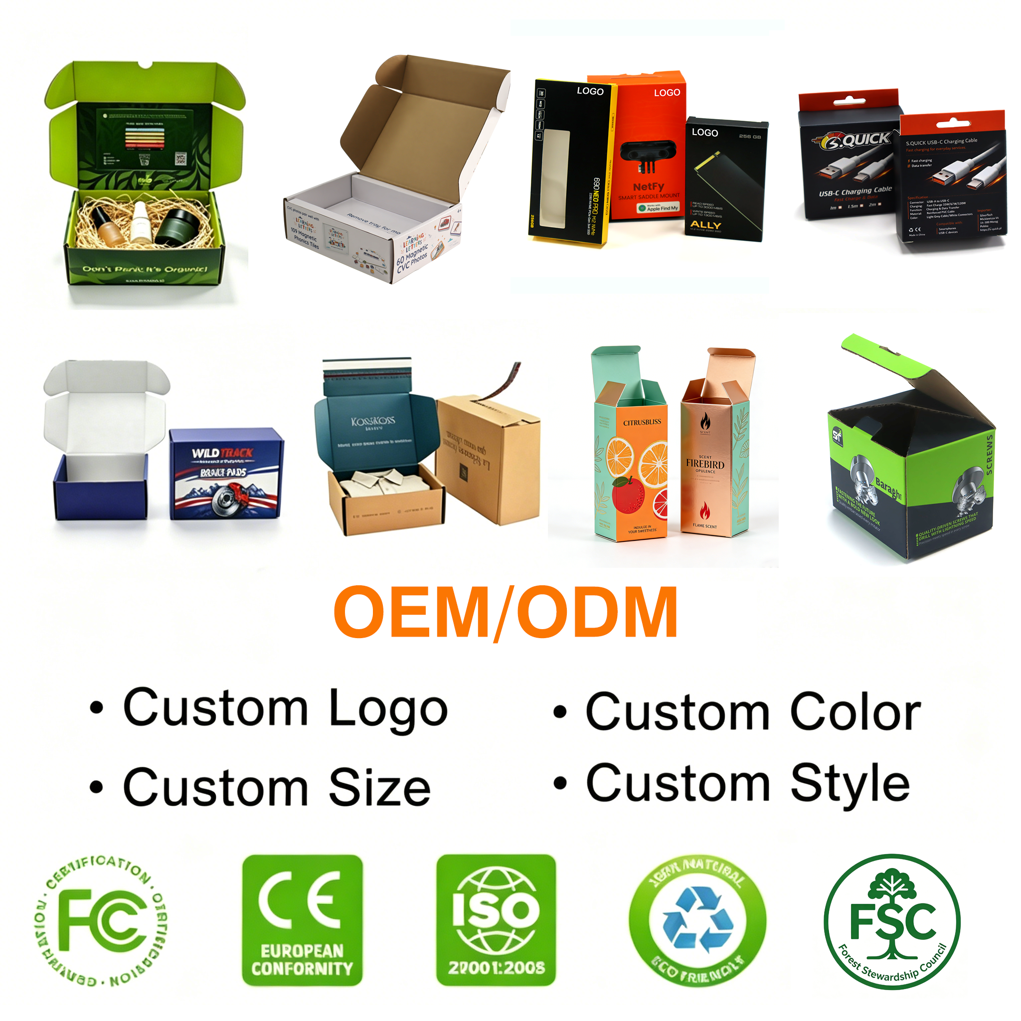 Factory Wholesale Durable Double Side White Corrugated Mailer Box Printed Carton Boxes