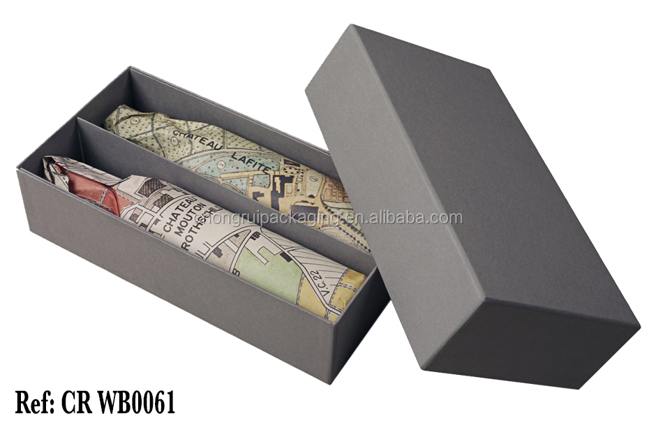 China Custom Red Wine Packaging Gift Box with Handle Handmade Recyclable Paper Boxes Designed for Wine Wholesale Manufacturer