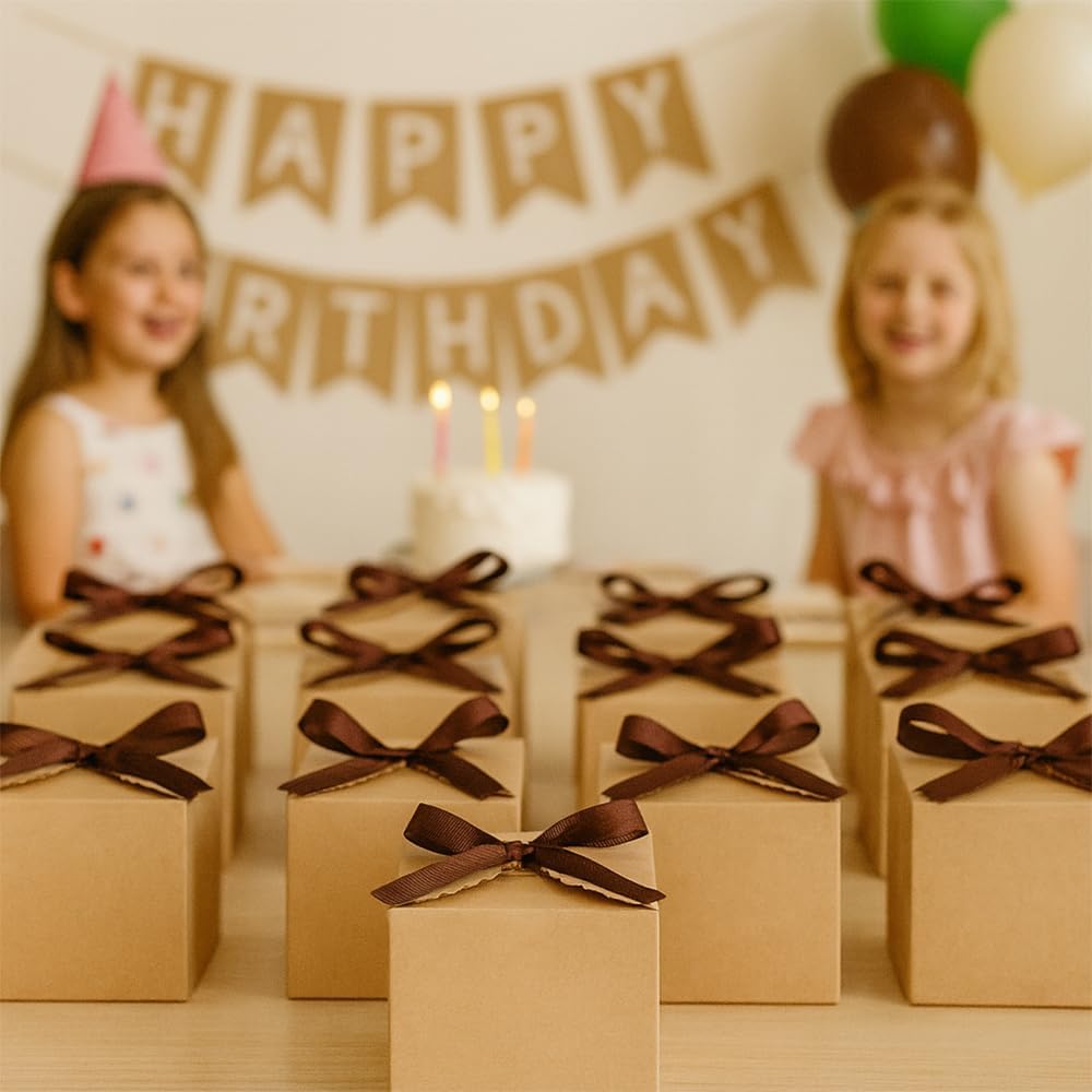 Hot Selling Black Gift Boxes With Lids and Ribbons 10 Pack Easy Assemble Cardboard Present Box for Christmas Holiday Gifting