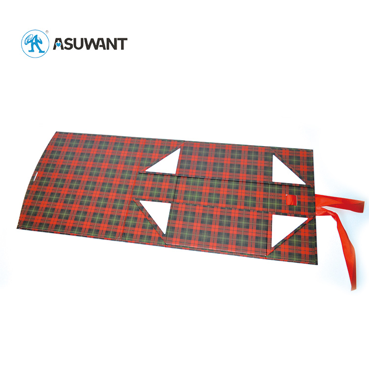 Luxury Empty Magnetic Christmas Gift Box With Uv Coating Recycled Materials Ribbon Folding Closure for Wine Candles &amp; Chocolates
