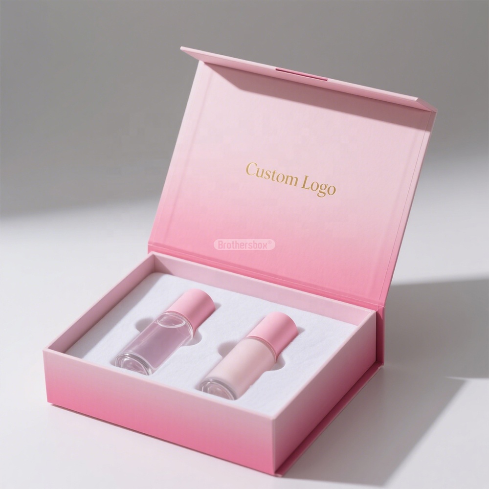 Professional Custom High End Skincare Lotion Bottle Cardboard Custom Magnetic Packaging Box With Foam Insert