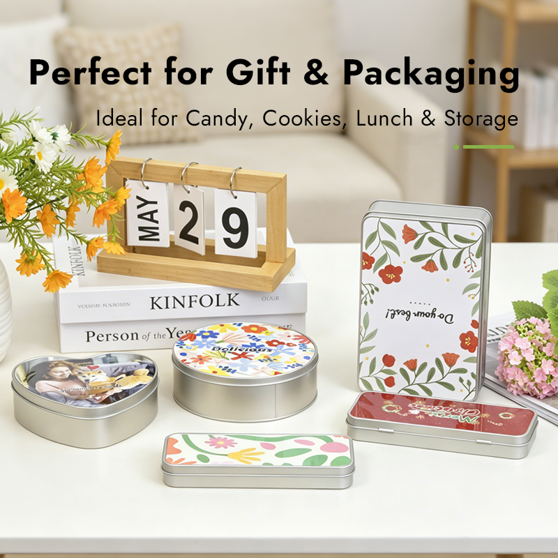 Prosub Sublimation Blank Tin Box Candy Packaged Container Custom Printing Gift Metal Boxes With Aluminum Sheet