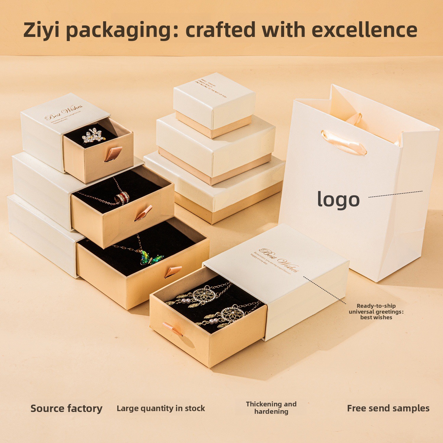 Elegant Fresh Cardboard Square/Rectangle Jewelry Box Valentine's Day Gift Box for Rings Accessories Bracelets Necklaces Box