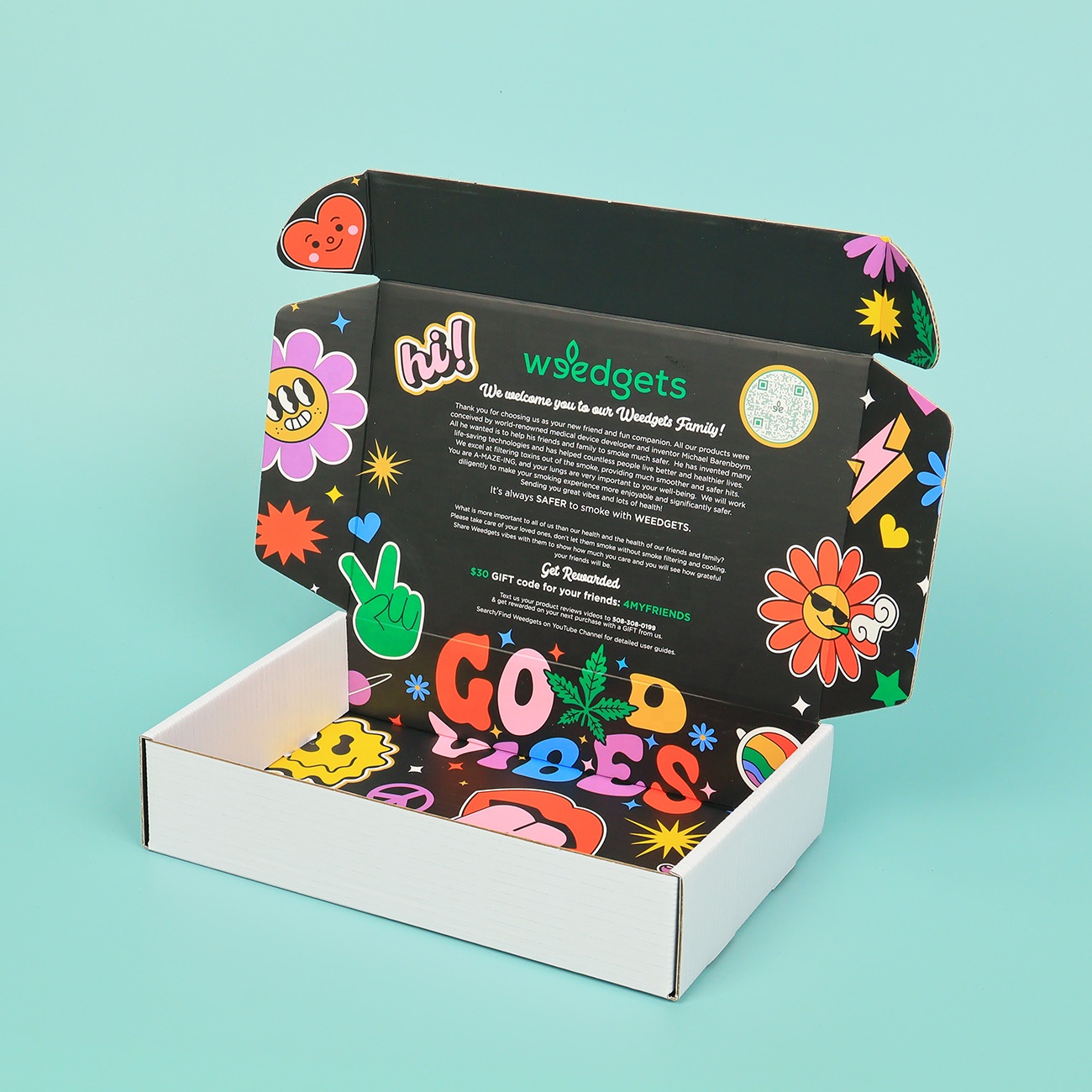 Luxury Custom Logo Eco-friendly Corrugated Cardboard Mailing Boxes with UV Printing Sponge Lining for Cosmetics Gift Packaging