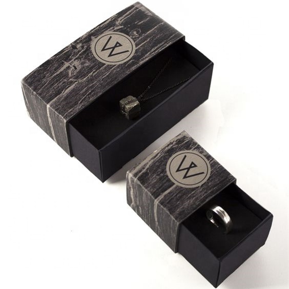 Wholesale Custom logo Printed Recyclable Small Luxury Cardboard Wedding Ring Sliding Drawer Gift Box Paper Jewelry Packaging Box