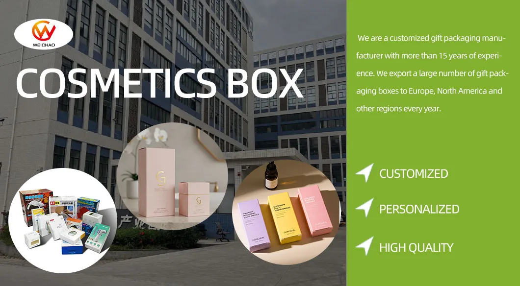 Customized Eco Friendly Biodegradable Packing Paper Gift Cosmetics Box for Retail Packaging