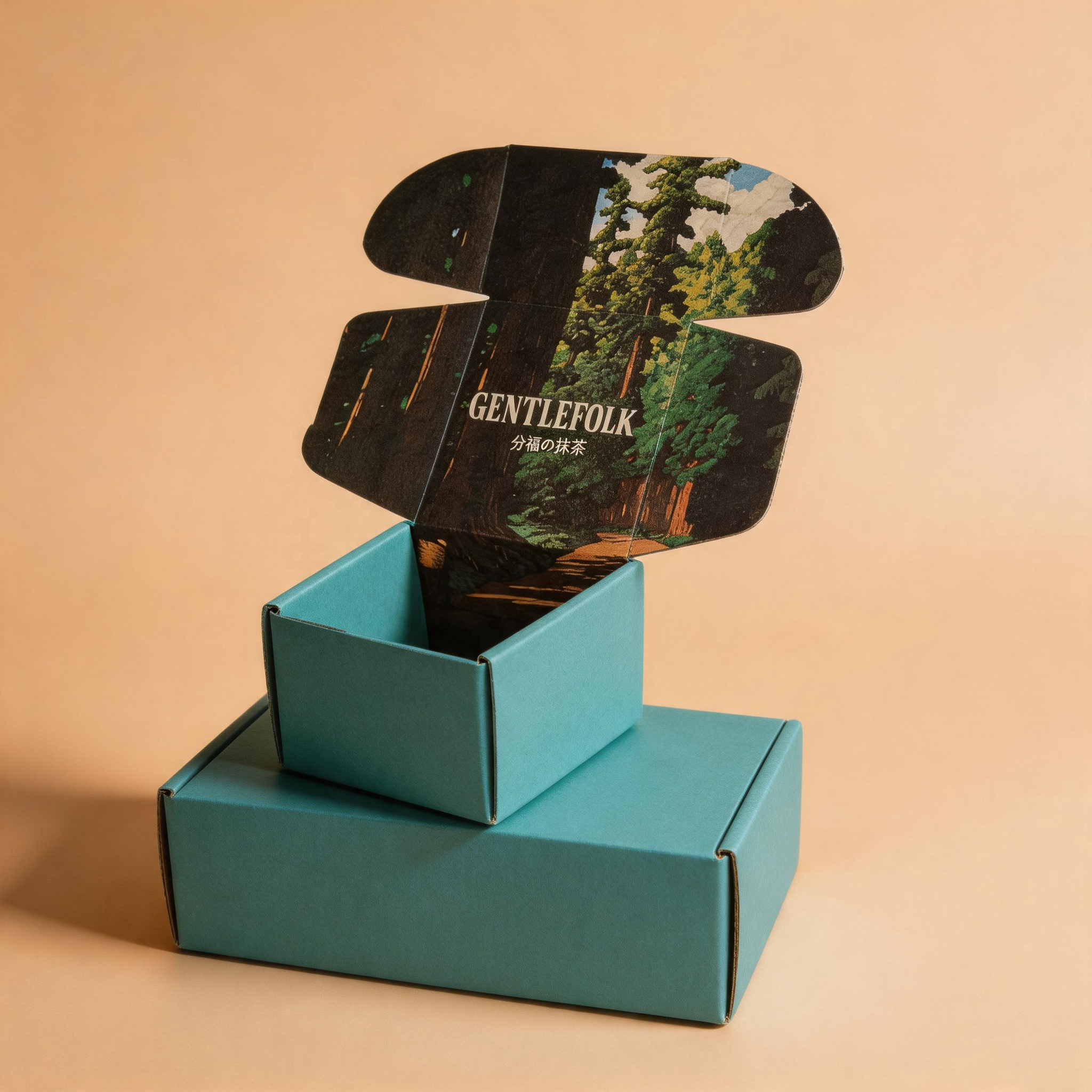 Custom Logo Shipping Boxes,Full-Color Inside &amp; Outside Print Corrugated Boxes,For Tea &amp; Cosmetics Packaging
