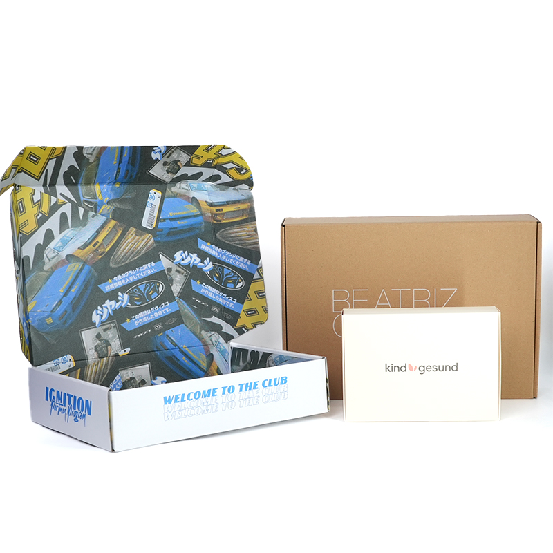 Custom Printed Corrugated Mailer Box With Logo For Wig Packaging Clothing Apparel Shipping E-commerce Retail Packaging Box