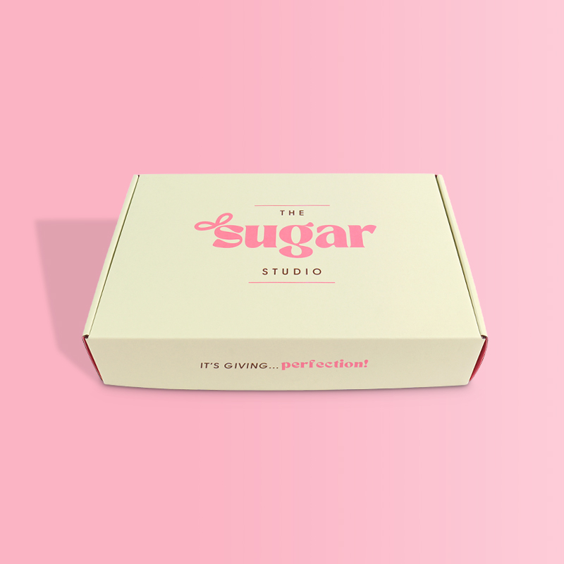Popular Yellow Pink Custom Printing Custom Boxes Packaging 2.3 Mm Corrugated Shipping Packaging Box Shipping Mailer Box