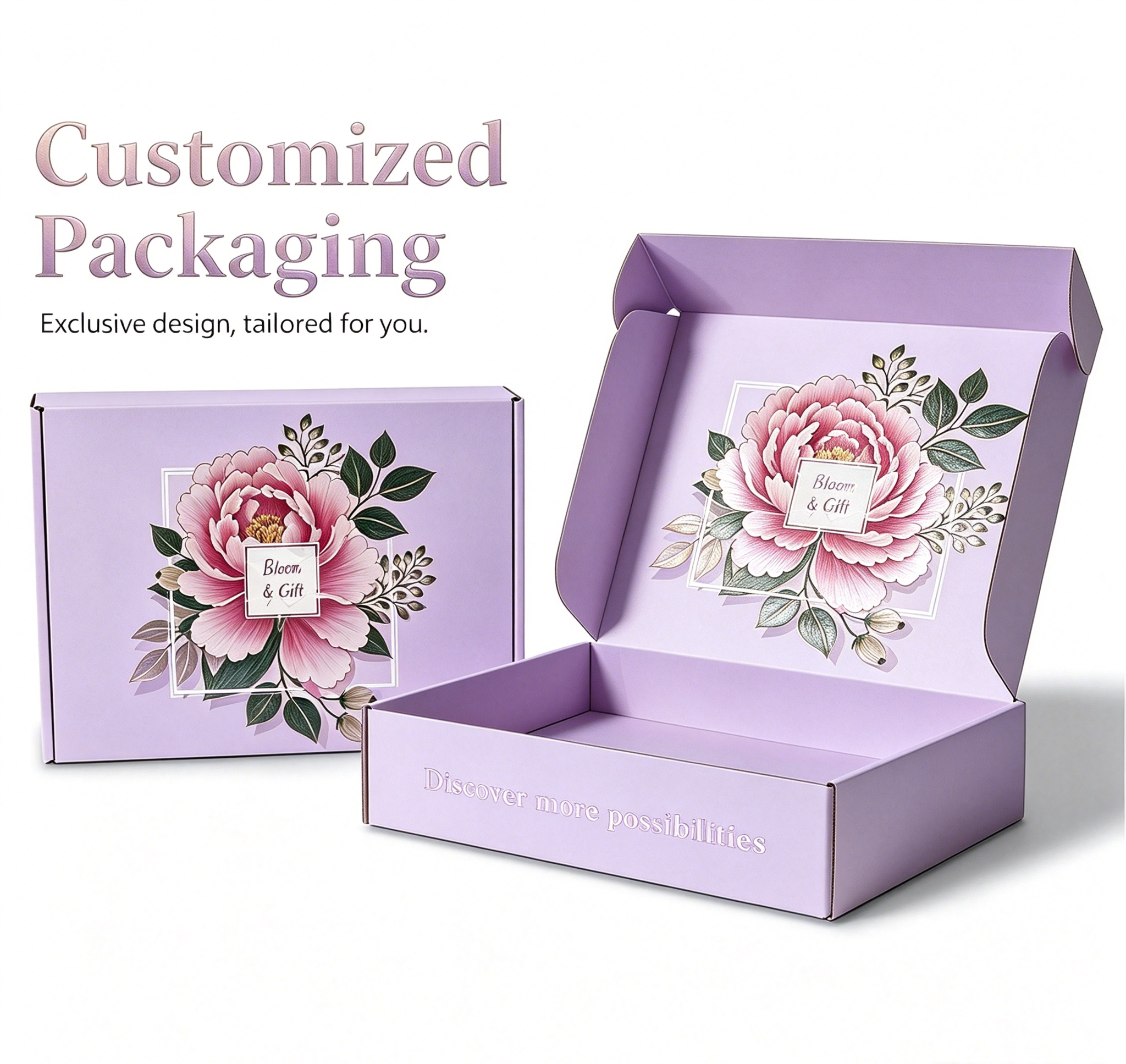 Heavy Duty Recyclable Holographic Effect Corrugated Cardboard Box with Four-Color Printing and UV Coating for Premium Skincare