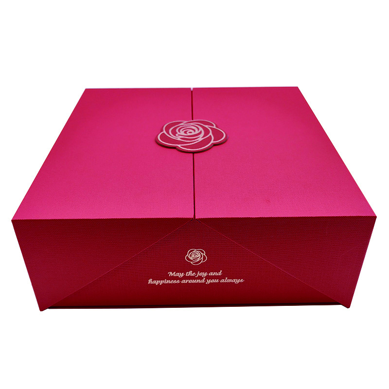 Luxury Reusable Eco-Friendly Cardboard Folding Gift Box Magnetic Closure UV Printing Black Finish Large Capacity for Gift