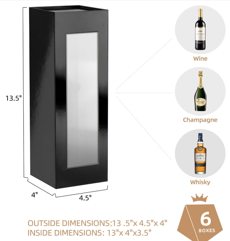 Custom Luxury Magnetic Wine Bottle Packaging Box Collapsible Gift Box for Liquor and Champagne